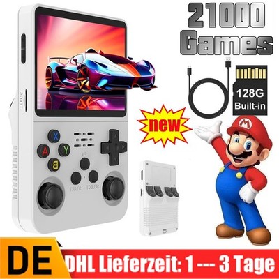 3.5Zoll R36s Retro Handheld Videospiel Konsole-21000 Spiele vorinstalliert 128GB