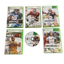 Xbox 360 Games Fifa Soccer NCAA Footbal 09 Madden 08 11 12 NBA 2K10 Lot Of 6