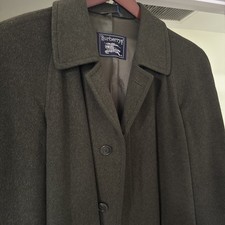 Mens Burberry Wool Trench Coat Green Loden, V...