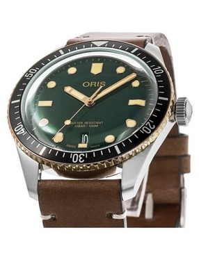 New Oris Divers Sixty-Five Green Dial Men's Watch 01 733 7707 4357-07 5 20 45