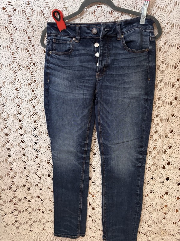 American Eagle Outfitters Women’s Skinny Jeans Size 4 Blue Dark Wash Stretch