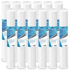 1 to 12 Pack 20” x 2.5” Whole House Carbon Block Water Filter Replacement- 5 Mic