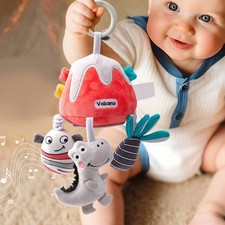 Cute Animal Pull String Toy Soft Textured Early Education Sensory Stimulation