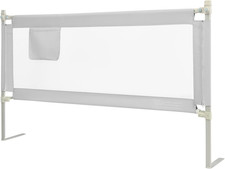 Bed Rail for Toddlers, 69-In Extra Long, Portable Safety Bed Guardrail W/Side Po