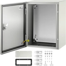 Steel Enclosure, 16 X 12 X 8'' NEMA 4X Steel Electrical Box, IP66 Waterproof