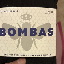 Bombas Bee Design Socks Large Black Unisex Novelty Cartoon Character Family