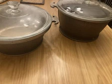 Vintg 1 Guardian Service Hammered Aluminum Pot Pan Glass Lid 9x4” Or 4.5” Choice