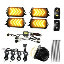 Universal UTV Turn Signal Kit with Horn 110dB, Plug Play Street Legal UTV