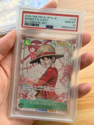 MONKEY D. LUFFY ALT ART ONE PIECE JAP OP13-CARRYING ON HIS WILL 2025 118 PSA 10