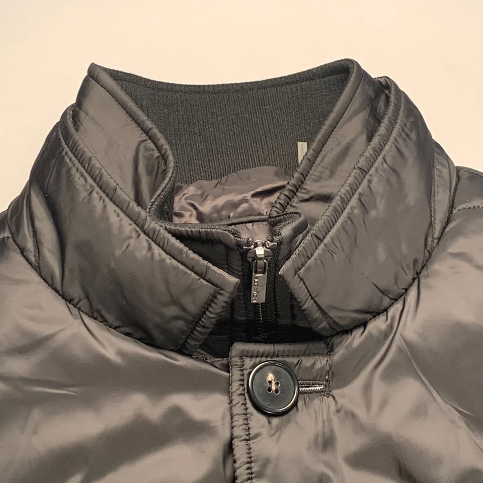 Bugatchi Outdoor Jacket Mens Padded Blazer Jacket Bib Full Zip Buttons M Black - Image 4 of 4