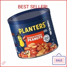 PLANTERS Redskin Spanish Peanuts, Roasted Salted Peanuts 12.5 oz Jars (Pack of 6