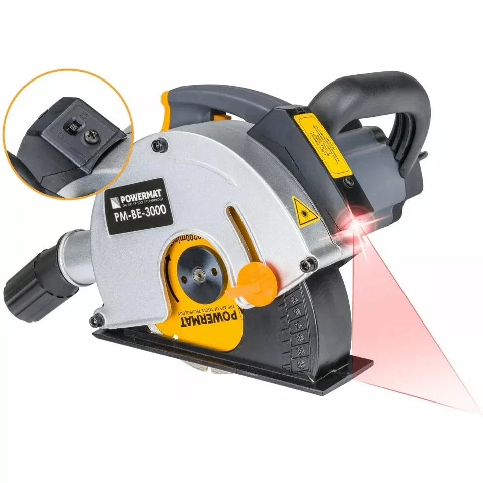 Mauernutfräse Schlitzfräse Mauerfräse 3000W Nutfräse Betonfräse mit Laser Koffer - Bild 3 von 4