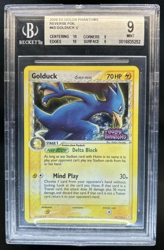 2006 Pokemon EX Holon Phantoms Golduck Delta Species #43/110 BGS 9
