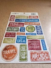 Karen Foster Design~Travel Phrases~Cardstock Stickers for scrapbooking