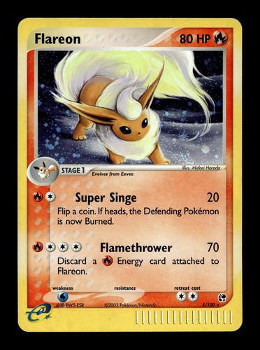 Flareon EX Sandstorm #5 (2003) Holo LP Pokemon