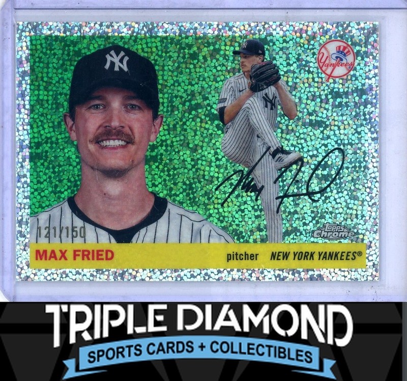 2025 Topps Chrome Platinum Max Fried Speckle Refractor #121/150 Yankees Z782