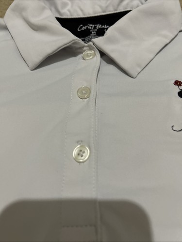 Coral Bay Golf Unisex Polo Shirt Embroidered Mickey & Minnie Disney Medium - Picture 6 of 24