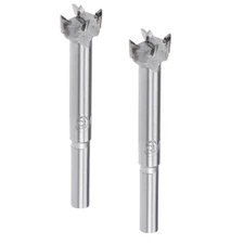 2pcs 15mm Diameter Carbide Hinge Boring Forstner Drill Bit, 7mm Shank