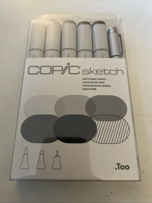 COPIC Sketch Markers ~ Assorted Color Series of 6 Markers ~ Dual - Tipped ~ NEW 