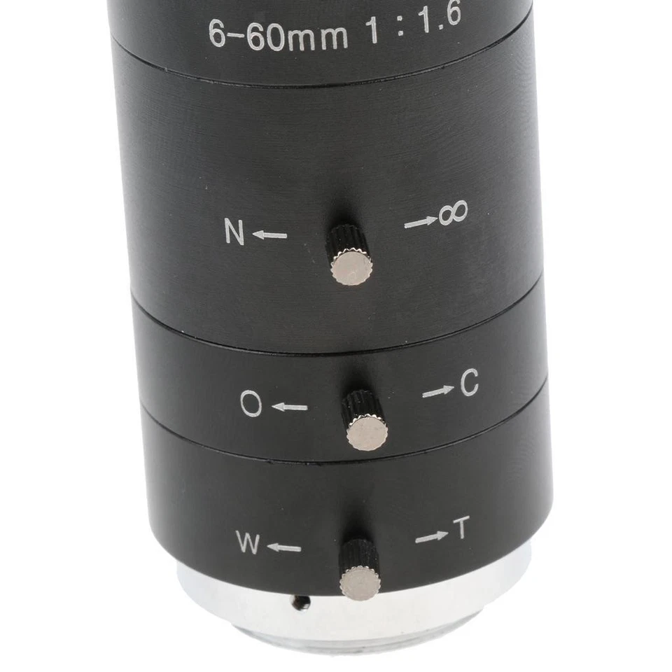 Cam Camera Lens 6-60mm CS C Mount Lens Varifocal F1.6 for Industrial Microscope - Image 4 of 4