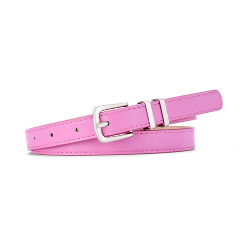 Women's Metal Pin Buckle Faux Leather Waist Skinny Belt Dress Jeans Waistband - Picture 6 of 11