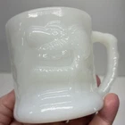 Vintage 1970's  B.C. Comic Grog White Milk Glass Coffee Mug Cup Caveman