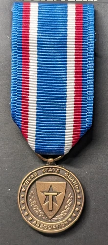 Miniature State Guard Association of Texas  - Bronze with Moiré or Plain Ribbon