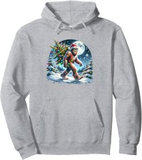 Bigfoot Christmas Holiday Sasquatch Xmas Design Unisex Hooded Sweatshirt