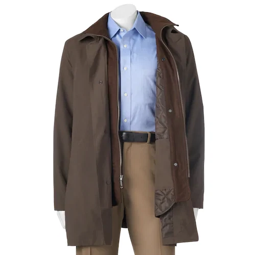 Men's Savile Row Edgar Classic-Fit All-Weather Coat MSRP $250.00 P - Image 4 of 4