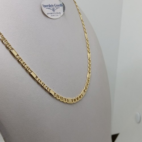 COLLANA UOMO -DONNA UNISEX A MAGLIA IN ORO GIALLO 18KT 750 9,1 GRAMMI (7746) - Foto 7 di 12