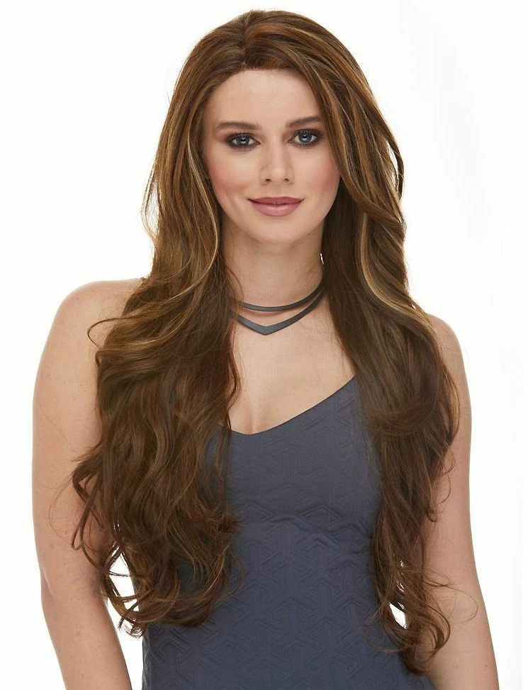 NWT Sepia he Alora heat friendly long wavy curls color 1B Amazon.com : Vlusee 1B/30 Deep Wave Lace Front Wigs Human  main image 4