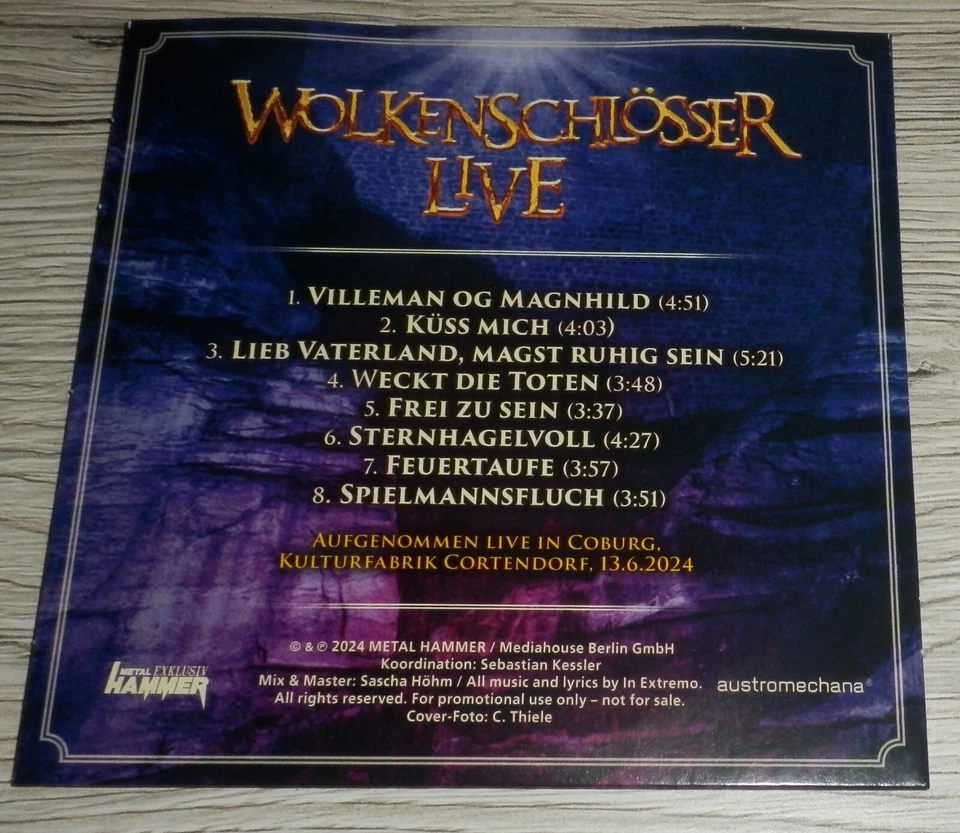 IN EXTREMO Wolkenschlösser Live CD 2024 Metal Hammer Excl. Promo Wolkenschieber* - Bild 2 von 4
