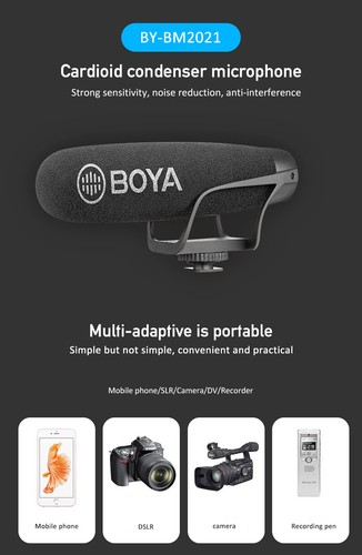 BOYA BY-3030/3031 Super-Cardioid Condenser Shotgun Interview Microphone for DSLR - Imagen 9 de 17