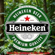 Heineken Beer Sign Aluminum Round Weatherproof Sign Funny
