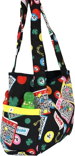Modische gesteppte Bingo Tasche mit einer großen und drei kleinen Innentaschen - Bild 3 von 6