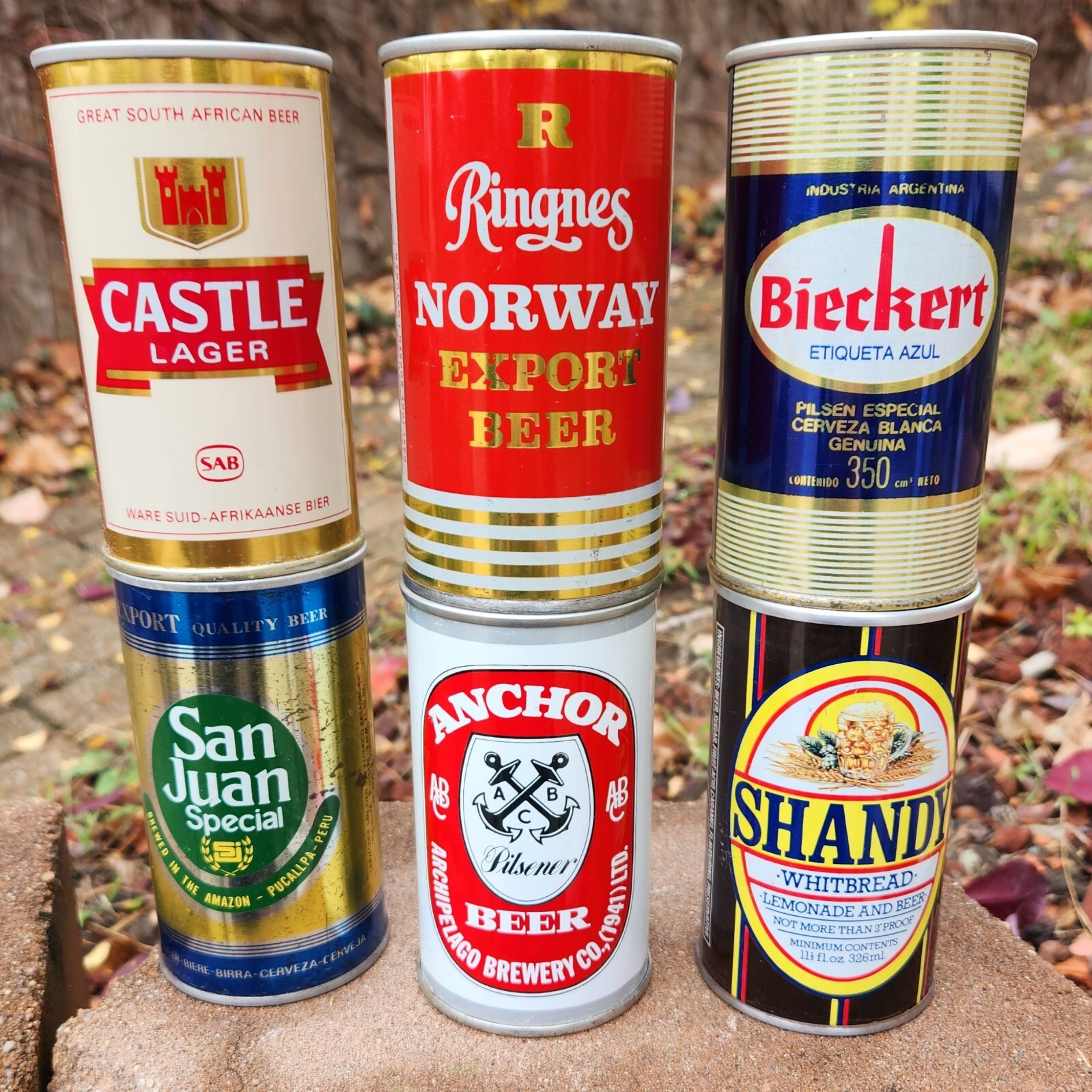 6 Can Foreign Lot Beer Cans eBay