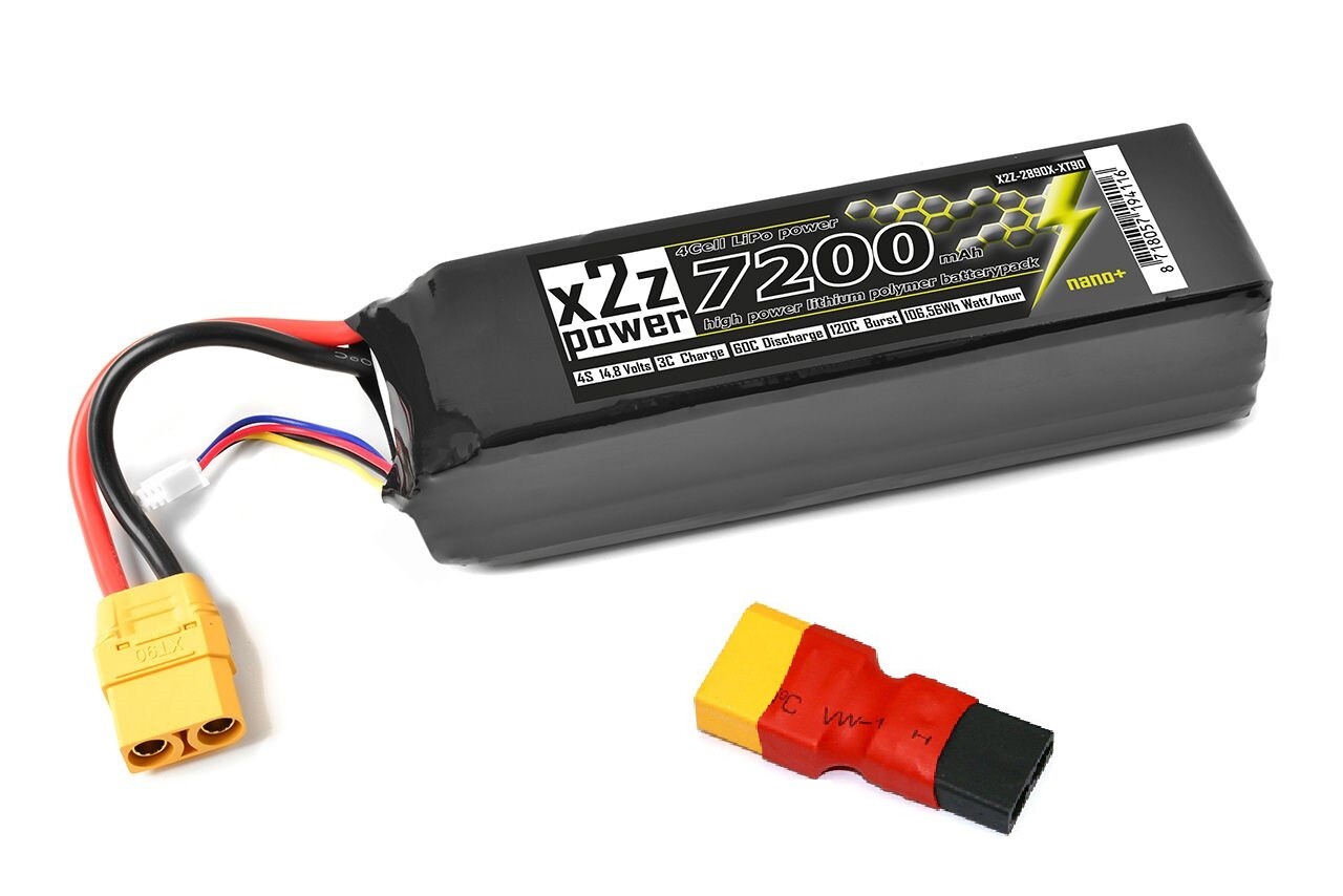 X2Z-Power Racing X2Z-2890X LiPo Battery 50C 7000mAh 4S 14.8V TRX Plug For Traxxa