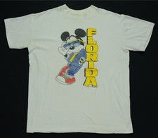 Rare Vintage VELVA SHEEN Mickey Mouse Florida T Shirt 80s 90s Walt Disney OSFA