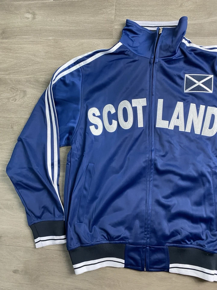 Chaqueta deportiva Ghast Blue ESCOCIA bordada deletreada bandera nacional para hombre pequeña Foto 2 de 4