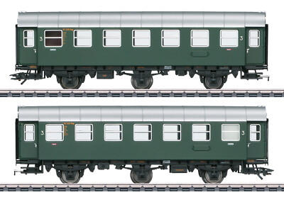 Märklin 43185 DB type C3yg ''Rebuild Cars'', 3rd class Car Set w/interior Lighting