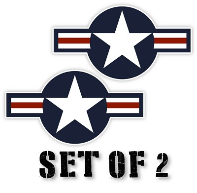 United States Air Force USAF Military Aircraft Insignia SET OF 2 Vinyl ...
