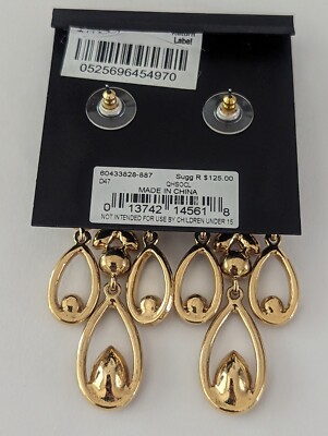 特価！GIVENCHY★Gold-Tone Crystal /Stone Orbital Dropピアス GIVENCHY Gold-Tone Bijoux Crystal Orbital Open Drop Earrings