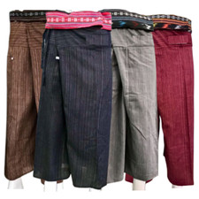 Pants Thai Fisherman Cotton Yoga Casual Boho Hippie Comfort Free Size Unisex 1PC
