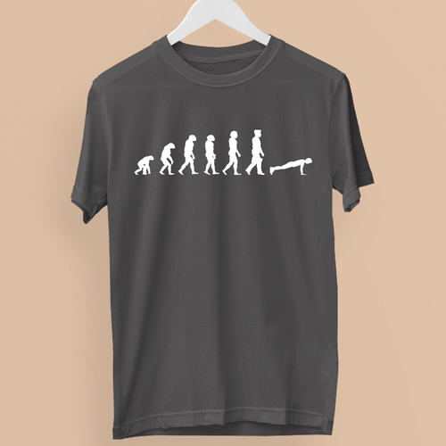 Pushup People Evolution T-shirt Gym Fitness Workout Funny Slogan Birthday Gifts - Picture 7 of 20