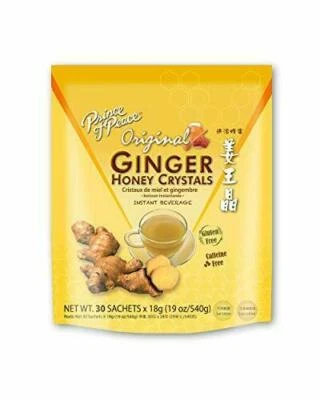 2 BAGS Ginger Honey Crystals Instant Tea by Prince of Peace 30 sachets x2 = 60