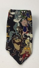 Looney Tunes 1992 Tie Multicolor All Cast Silk Rare Vintage Retro Collectible