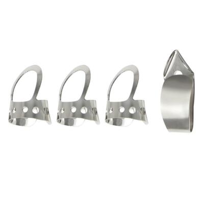 4 STÜCKE Metall Ukulele Banjo Gitarre Finger Picks mit Daumen Pick Plektren