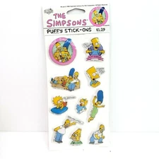 Vintage 1990 Diamond The Simpsons Puffy Stick Ons Stickers