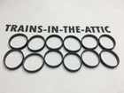 LIONEL TRACTION TIRES DIESEL  (12 EA) O-GA 3/4"ID FIT ENGINES LISTED BELOW
