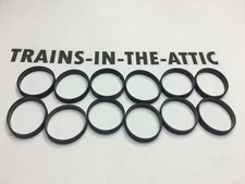 LIONEL TRACTION TIRES DIESEL  (12 EA)  O-GA 3/4"ID FIT ENGINES LISTED BELOW